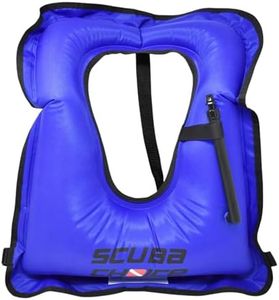 Scuba Choice Snorkel Vest w/Crotch Strap, Durable Inflatable Snorkeling Vest for Adults 100lbs-200lbs, Easy Oral Inflator, Nylon & TPU Material - Size Large, Royal Blue