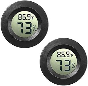 JEDEW 2-Pack Mini Hygrometer Thermometer Digital LCD Monitor Indoor/Outdoor Humidity Meter Gauge Temperature for Humidifiers Dehumidifiers Greenhouse Reptile Humidor Fahrenheit(℉)/ Celsius(℃)