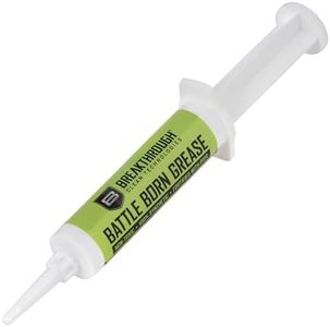 Breakthrough Clean Battle Born Gun Grease - Gun Lubricant Fortified with PTFE - Rust and Corrosion Protection - Firearm Cleaning and Maintenance - Travel-Size 12cc Syringe