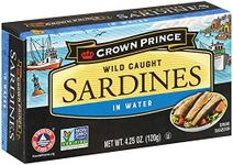 Crown Prince Sardines in Water, 4.25-Ounce Cans (Pack of 12)