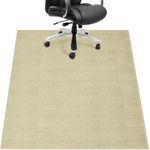 Anidaroel Desk Chair Mat for Hardwood Floor & Tile, 48"x60" Office Chair Mat for Hard Floors, Office Chair Rug for Rolling Chair, Low Pile Carpet Protector Mat, Easy to Roll, Khaki