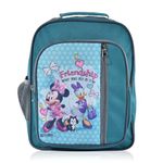 Kuber Industries School Bag (Disney Friendship) 4 Compartment Backpack for Boys and Girls | Casual School Backpack | Green