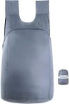 Nanobag Ultra Lightweight Travel Backpack | Perfect for Travel, Shopping & Daily Use | Reusable Grocery Bags | 16 L Capacity Daypack to Expand Luggage (Daypack, Gray)