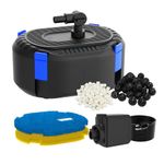 AquaMiracle Pond Filter Box with 4-Stage Filtration, 850GPH Koi Pond Filters for Outdoor Ponds 500-750 Gal, Pond Pump Filter for Garden, Waterfall, Fountain, Water Feature