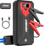 CARHEV Jump Starter Power Pack, 4000A Car Battery Booster Jump Starter(up to 8.0L Gas and 8.0L Diesel Engine), 12V Portable Car Battery Jump Starter with LED Flashlight and USB QC 3.0