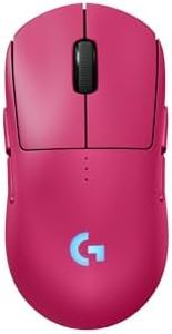 Logitech G PRO 2 Lightspeed Wireless Gaming Mouse, Right- or Left-Handed Mouse with up to 4 Customizable and Switchable Magnetic Side Buttons, 44K DPI Sensor, USB-C Charging, for PC/Mac - Magenta