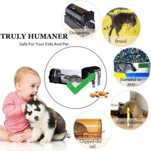 Humane Mouse Trap – No-Kill Indoor Rodent Catcher, Reusable & Safe for Kids and Pets