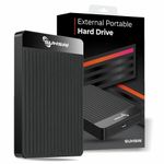 SUHSAI Portable External Hard Drive Type C, 2.5" Pocket Size Hardrive Backup/Storage, 1TB Memory Expansion HDD, Slim Hard Disk Compatible with macbook, PC, Laptop, Desktop, Chromebook (Black)