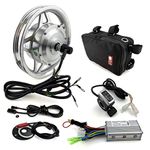 12 inch Hub Motor Electric Bike Conversion Kit for Front Wheel with Thumb Throttle and Pedal Assist Sensor (24V250W)