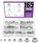 Swpeet 165Pcs 304 Stainless Steel S