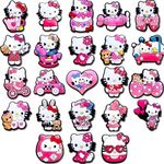 Shoes Charms For Girl, 23 Pcs Shoe Decoration Charms For Clog Slides Sandals, Kawaii Cute Cat Pins Shoe Charms Shoes Accessories For Kids Teens Adults Party Accessories