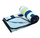 BSB HOME Pure Cotton 120 GSM Reversible Soft Light Weight Printed Single Bed Blanket/AC Dohar/Summer/Skin Friendly Dohar-220 x 152 cm- Green Blue