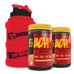 Mutant Bcaa 9.7 | Double BCAA Bundle | Fuzzy Peach 348 G | Sweet Iced Tea 348 G | Red Branded Mega Mug 2.6 L | 60 Total Serving