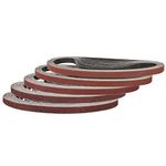 Sruhrak Sanding Belt 9 x 533 mm, Sanding Belt Set of 5 Each of 60/80/120/240/400 for Belt Sander Sanding Machine, Best for Wood and Paint (Pack of 25)