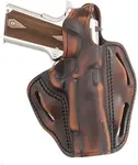 1791 Gunleather 1911 Holster - Thumb Break Leather Holster - Cocked and Locked Carry - Right Hand OWB Holster for Belts - Fit 4" and 5" Barrels (Vintage)