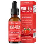 Mullein Liquid Drops 60ml - Natural Mullein Extract for Lungs | Mullein Leaf Extract for Lung Support | Mullein Drops for Respiratory Health | Lung Cleanse for Smokers | Herbal Supplement