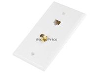 Monoprice 107838 Cat5e/F-Type Wall Plate