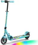 FanttikRide C9 Pro Electric Scooter for Kids 3.9ft-5.2ft, Colorful Rainbow Lights, 5/8/10MPH, 5 Miles Range, LED Display, Adjustable Height, Foldable, Scooter for Kids up to 132 lbs(Blue)