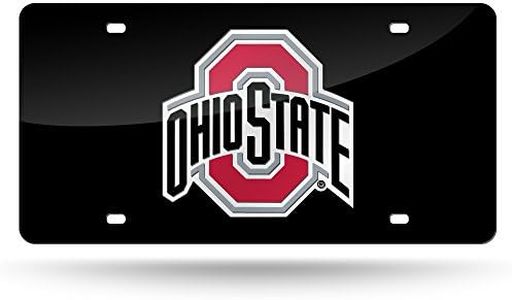 Rico Industries NCAA Ohio State Buckeyes Laser Inlaid Metal License Plate Tag , 6 x 12-inches