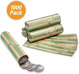 1000 Flat Coin Wrappers, Dimes Coin Holder, Convenient Dime Storage Coin Wrapper - 1000 Pack