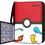 Trading Card Binder 9-Pocket, 720 Pockets Trading Card Games Collection Binder with 40 Sleeves Red