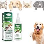 Eye Drops for Dogs and Cats, Eye Relief for Itchy, Inflamed, for Livestock, and Horses, Daily Tear Stain Remover, Conjunctivitis Relief, Soothe Swelling from Natural Eye Infections Eye Drops (1Pc)