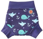 Swimbubs Reusable Swim Nappy – Baby Swimwear for Boys and Girls, Ideal for Swimming Lessons (3-6 Months, Blue Whale)