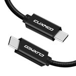 Cuxnoo USB C-C Video Cable 2m, 4K USB Type-C Monitor Cable Support 100W Fast Charge and 10Gbps Data Syncing, Black