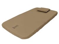 DOD Soto Sleeping Pad for Camping - Extra Thick Self-Inflating Camping Mattress and Camping Pillow - Tan - Large