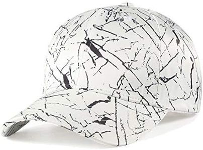Quanhaigou Marble Lines Baseball Cap Mens Womens 3D Printed Outdoor Cap Fashion Boys Girls Fashion Sports Hats White, Black, One Size