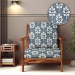 Decorian Soft Velvet Stretchable Printed Solid Sofa Slipcovers, Wooden Sofa Seat Cover, Sofa Back Cushion Covers (Pack of 10, Grey Tree)