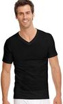 Jockey Men's T-Shirts Classic V-Neck - 3 Pack, black, S