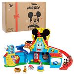 Disney Junior Mickey Mouse Funny the Funhouse 13 Piece Lights and Sounds Playset, Includes 3 Figures