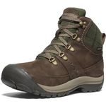 KEEN Women's Kaci 3 Winter Mid Waterproof Hiking Boot, Dark Earth/Green Plaid, 5 UK