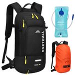 LOCAL LION Hydration Backpack with 2L Water Bladder, Cycling Backpack with Raincover and Helmet Cover, Running Backpack, Water Backpack, Cycling Rucksack, MTB Backpack for Men and Women