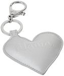 Itzy Ritzy Diaper Bag & Purse Charm, Keychain & Luggage Marker; Measures 6" Long & 3" Wide; Features Durable Clasp & Trendy Silver Hardware, Silver