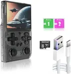 Ugonetend R35plus Retro Handheld Gaming Console with 64G Card, 3.5-Inch IPS Screen, Open Source System 15,000+ Games, Portable Retro Game console Supports 13+ Emulators (Black)