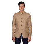 WINTAGE Men's Tweed Casual and Festive Blazer Coat Jacket : Beige,Large