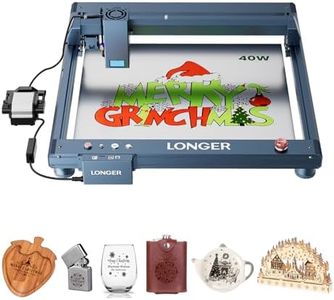 Longer Laser B1 40W Lasergravierer mit automatischer Luftunterstützung, DIY Lasergravierer für Holz, Metall, Papier, Acryl, Glas, Leder, Arbeitsbereich, Arbeitsbereich 450x440mm