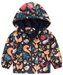 Kids Baby Boy Dinosaur Hooded Zip Up Jackets Windbreaker Casual Outerwear Soft Breathable Lightweight Cool Thin Hoodies Spring Fall Windbreaker 2-3T