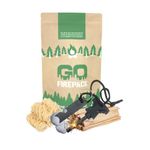 GO Firepack, Firelighters Ferro Rod Survival Tools | Camping Lighters & Fire Starters Kit | Eco Wood Shaving Rolls, Cotton Rolls, Wooden Sticks, User Guide, Flint and Steel Upto 3,000 Strikes