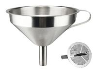 Bridge2shopping Stainless Steel Funnel with Detachable Strainer Filter for Cooking Oil and Transmission Liquid, 11 Cm