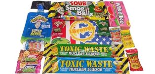 iBrandz Super Sour Sweet Gift Box Hamper American Candy. Extreme Sour selection includes Warheads Toxic Waste