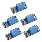 VooGenzek 5 PCS 5V KF301 1-Channel Relay Module Board Shield Low Level Trigger for PIC AVR DSP ARM MCU Compatible with Arduino, with LED Indicator