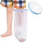 VALLEYWIND Waterproof Kids Leg Cast Cover for Shower Bath Anti-Accumulation Watertight Protection Teens Cast Protector for Leg, Foot, Ankle Wound