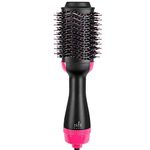 Blowout Hair Dryer Brush,Upgraded 4-In-1 One Step Hot Air Brush,Hair Dryer & Volumizer & Volumizing Styler Comb,Negative Ion Straightening Brush For All Hair Types,Oval Shape-Black,1200 Watts