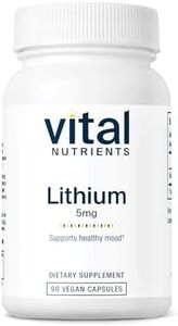 Vital Nutrients - 100% Elemental Lithium (Orotate) - Supports Mental and Behavioral Health - 90 Vegetarian Capsules per Bottle - 5 mg