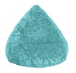 Gouchee Home Fluffy Collection Faux Fur Upholstered Bean Bag Chair - Turquoise, Sofa Chair for Kids and Adults, Comfy Chair for Bedroom and Living Room Furniture, Lounge Chair, X-Large