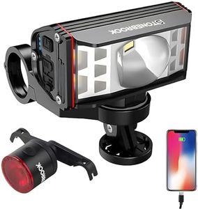 STONEBROOK 1800LM Bike Lights Set, 5200mAh, Headlight & Rear Bike Light