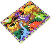 Melissa & Doug 13747 Dinosaurs Chunky Puzzle Puzzles Wooden Toy 3+ Gift for Boy or Girl, 2.54 cm*30.48 cm*23.368 cm